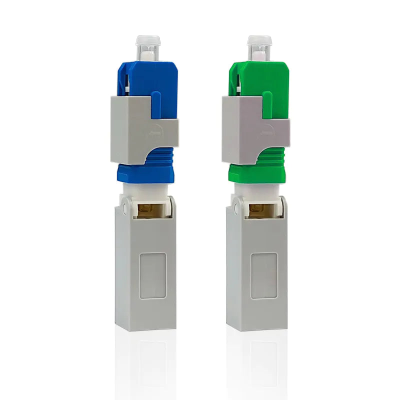 Clamshell Fiber Optic Fast Connector Green 55mm For FTTH Drop Cables