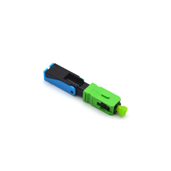 Green Fiber Optic Fast Connector 52mm Fiber Optic SC Connector For 2 x 3mm Drop Cables