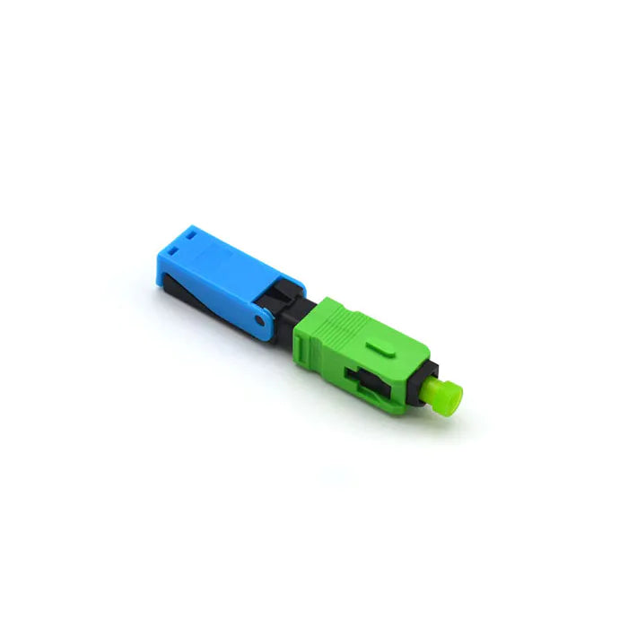Green Fiber Optic Fast Connector 52mm Fiber Optic SC Connector For 2 x 3mm Drop Cables