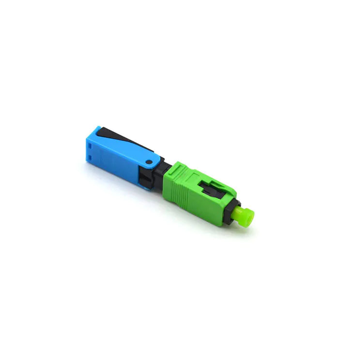 Green Fiber Optic Fast Connector 52mm Fiber Optic SC Connector For 2 x 3mm Drop Cables