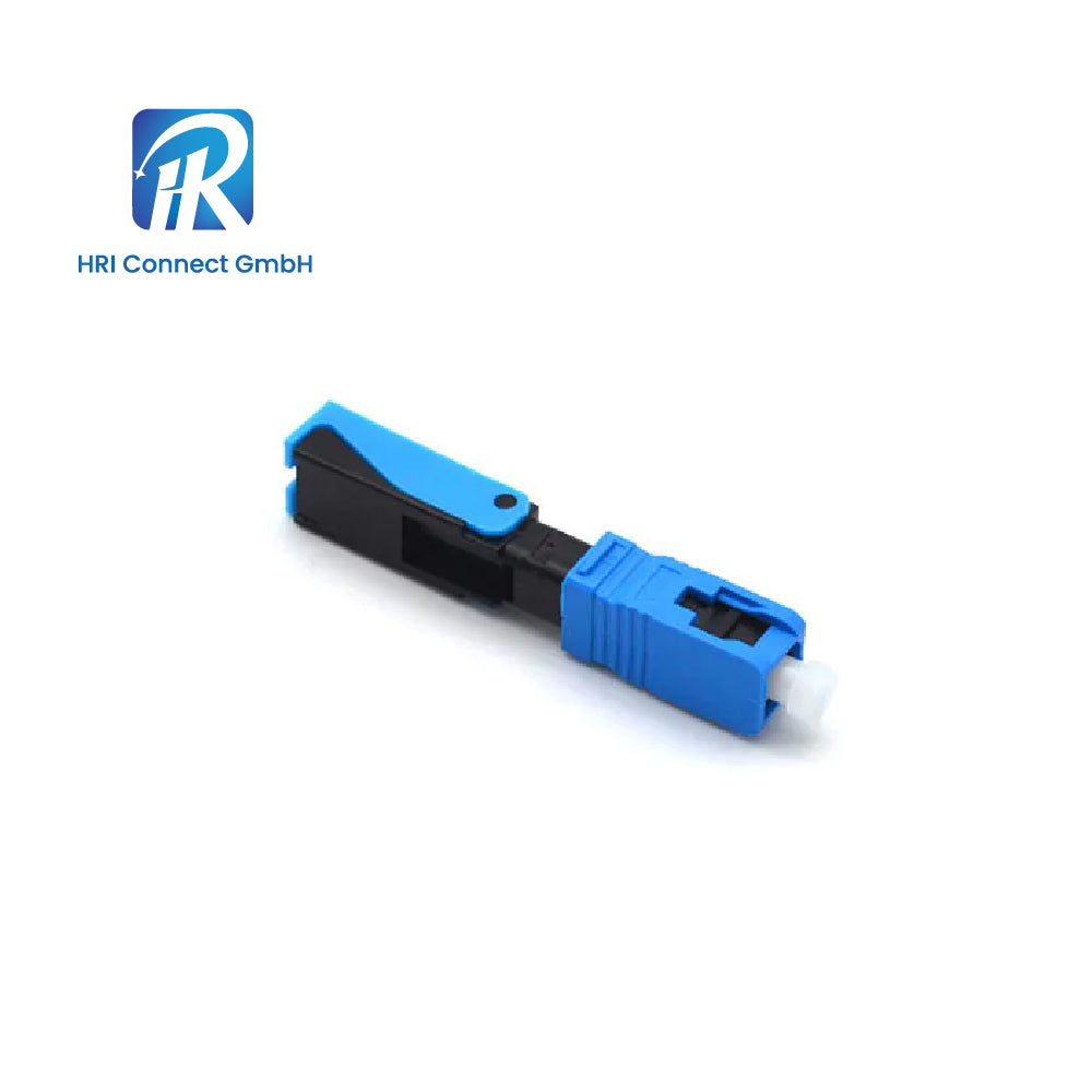 Green Fiber Optic Fast Connector 52mm Fiber Optic SC Connector For 2 x 3mm Drop Cables
