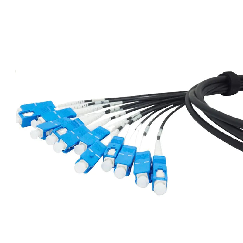 IP 68 Waterproof ODVA MPO-SC FTTA Patch Cord 12 Fibers Breakout Cable