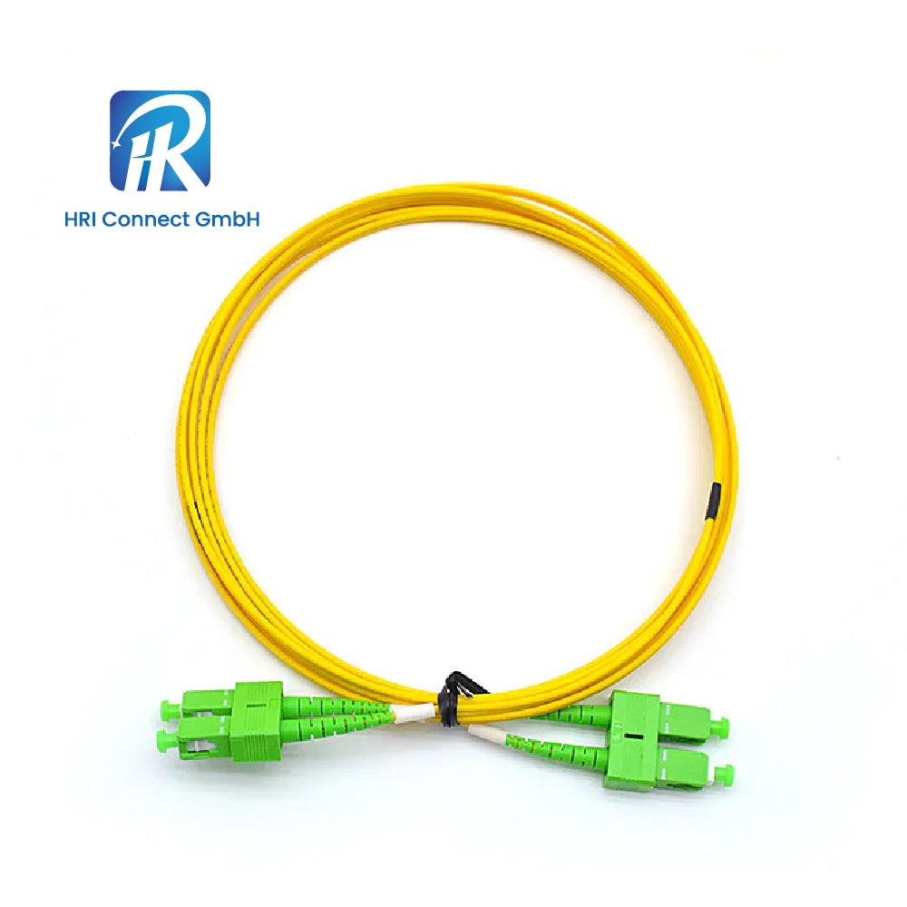 SC-APC-SM Duplex Fibre Optical Patch Cords 2.0mm LSZH 3m – HRI Connect GmbH